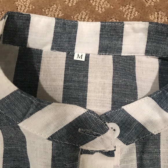 Striped button down top. - Picture 3 of 3